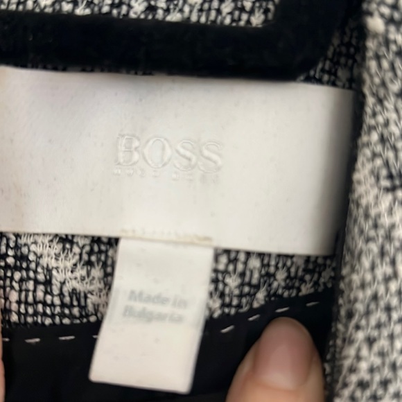 Hugo BOSS fitted mini dress w/exposed zipper in the back US size 4 UK 8 Cocktail - Picture 3 of 4